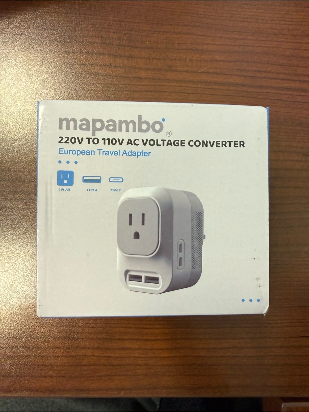 Mapambo 220V to 110V Voltage Converter US to Europe European Travel Adapter NEW